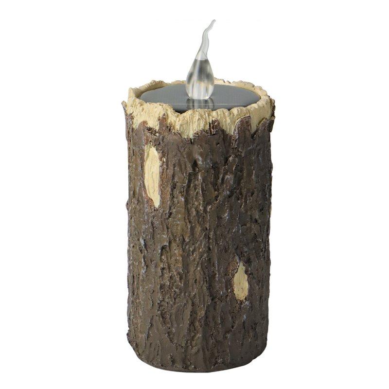 Solar Lights |   Wholesale Solar LED Tree Stump Light With Solar Panel Auto On/off Waterproof Flameless Dropless Candle Lamps For Party Christmas Home Decor High style LED Lighting High style