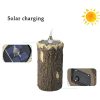 Solar Lights |   Wholesale Solar LED Tree Stump Light With Solar Panel Auto On/off Waterproof Flameless Dropless Candle Lamps For Party Christmas Home Decor High style LED Lighting High style