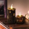 Solar Lights |   Wholesale Solar LED Tree Stump Light With Solar Panel Auto On/off Waterproof Flameless Dropless Candle Lamps For Party Christmas Home Decor High style LED Lighting High style