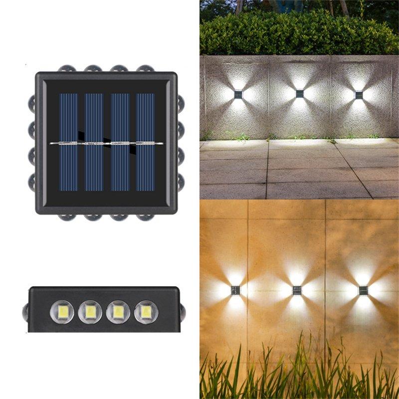 Solar Lights |   Wholesale Solar LED Wall Lights With 2200mAh Solar Battery Dual Color LED Solar Outdoor Lights IP65 Waterproof Heat-resistant Solar Up And Down Sunlight Lamp For Home Garden [white light] LED Lighting Solar Lights