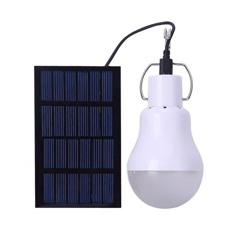 Solar Lights |   Wholesale Solar Light Bulb With Solar Panel Outdoor Portable Rechargeable Camping Lights For Mountaineering Hiking 1pc LED Lighting 1pc