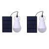 Solar Lights |   Wholesale Solar Light Bulb With Solar Panel Outdoor Portable Rechargeable Camping Lights For Mountaineering Hiking 2pcs LED Lighting 2pcs