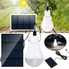 Solar Lights |   Wholesale Solar Light Bulb With Solar Panel Outdoor Portable Rechargeable Camping Lights For Mountaineering Hiking 2pcs LED Lighting 2pcs