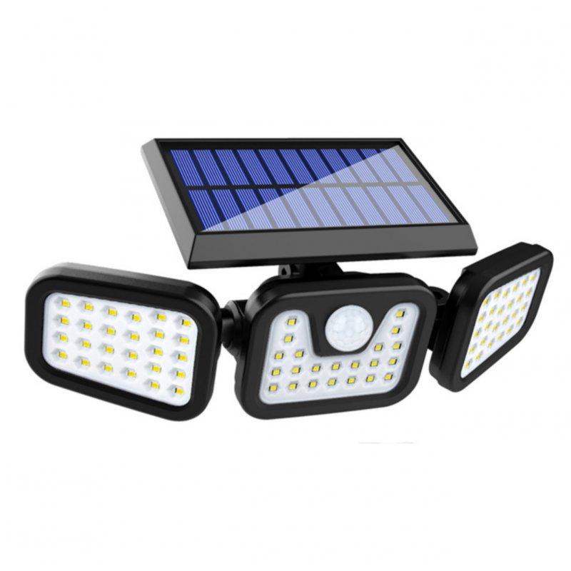 Solar Lights |   Wholesale Solar Lights Outdoor Waterproof, 3 Head Solar Motion Sensor Lights, 270° Wide Angle Illumination Wall Light With 3 Modes, 74LED Security LED Flood Light 3-head square 74LED LED Lighting 3-head square 74LED