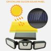 Solar Lights |   Wholesale Solar Lights Outdoor Waterproof, 3 Head Solar Motion Sensor Lights, 270° Wide Angle Illumination Wall Light With 3 Modes, 74LED Security LED Flood Light 3-head square 74LED LED Lighting 3-head square 74LED