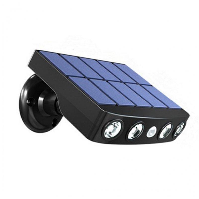 Solar Lights |   Wholesale Solar Lights Outdoor Waterproof, 4LED Imitation Surveillance Motion Sensor Spotlight, 3 Modes Brightness Adjustable, Security Wall Lights For Garden Yard Outside black – white light LED Lighting Black.white light