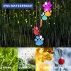 Solar Lights |   Wholesale Solar Paw Print Wind Chime Light IP65 Waterproof Outdoor Wind Chimes Garden Lawn Yard Decor Gifts For Pet Lover Black shell 6 lamp holders LED Lighting Black shell 6 lamp holders