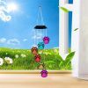 Solar Lights |   Wholesale Solar Paw Print Wind Chime Light IP65 Waterproof Outdoor Wind Chimes Garden Lawn Yard Decor Gifts For Pet Lover Black shell 6 lamp holders LED Lighting Black shell 6 lamp holders