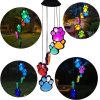 Solar Lights |   Wholesale Solar Paw Print Wind Chime Light IP65 Waterproof Outdoor Wind Chimes Garden Lawn Yard Decor Gifts For Pet Lover Black shell 6 lamp holders LED Lighting Black shell 6 lamp holders