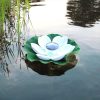 Solar Lights |   Wholesale Solar Powered LED Flower Light Lotus Shape Floating Pond Garden Pool Lamp white LED Lighting Solar Lights