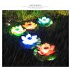 Solar Lights |   Wholesale Solar Powered LED Flower Light Lotus Shape Floating Pond Garden Pool Lamp white LED Lighting Solar Lights