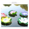 Solar Lights |   Wholesale Solar Powered LED Flower Light Lotus Shape Floating Pond Garden Pool Lamp white LED Lighting Solar Lights