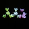 Solar Lights |   Wholesale Solar Powered Light Magnolia Flower Shape 4 LEDS Garden Lighting Outdoor Landscape Light pink color white light LED Lighting Pink color white light