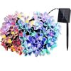 Solar Lights |   Wholesale Solar String Lights, 50 LED Fairy Peach Flower Lights, Christmas Solar Rope Light for Outdoor Garden Holiday Party Decoration LED Lighting Solar Lights