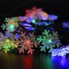 Solar Lights |   Wholesale Solar String Lights,20 LED 15 Feet Snowflake Solar Powered String Lights  Warm White LED Lighting Solar Lights