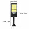 Solar Lights |   Wholesale Solar Wall Light 3 Modes Waterproof Super Bright Remote Control Built In Pir Motion Sensor 150led Lamp COB remote control LED Lighting COB remote control