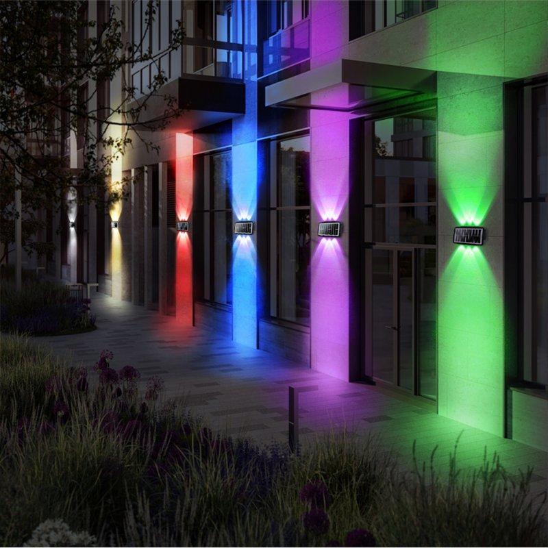 Solar Lights |   Wholesale Solar Wall Lights IP65 Waterproof Auto ON/Off Garden Step Stair Lights RGB White/Warm White Outdoor Solar Light 6LED [colorful] LED Lighting 6LED [colorful]