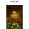 Solar Lights |   Wholesale Square Led Solar Wall Lights 2 Modes 2800-3000k 24-26lm Ip65 Waterproof Outdoor Automatic Night Lamp  (warm light + colorful light) LED Lighting (warm light + colorful light)