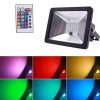 Special LED Lights |   Wholesale 10w/ 20w/ 30w RGB Flood  Light Ultra-thin Waterproof Colorful Floodlights Portable Outdoor Camping Parties Emergency Lights LED Lighting 30W RGB