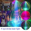 Special LED Lights |   Wholesale 9 Eyes RGB Party Lights Stage Light LED DJ Lights Pattern Strobe Lights For Parties Live Show Xmas Club Bar Dancing EU plug LED Lighting EU plug