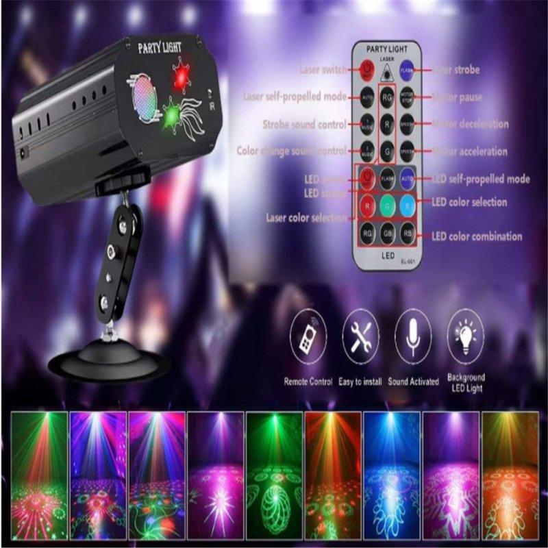 Special LED Lights |   Wholesale Disco Party  Lights Flash Stage Lamp Voice Control Multiple Modes Projector With Remote Control For Party Bar Birthday Wedding Holiday Event AU Plug LED Lighting AU Plug