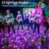 Special LED Lights |   Wholesale Led Disco  Ball  Light, 15 Colors Sound Activated Party Light With Remote Control, Colorful Lighting Lamp For Family Gatherings Dance Halls 15 colors black LED Lighting 15 colors black