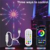 Special LED Lights |   Wholesale Led Fireworks Lights With Remote & APP Control 24 Modes 3 Music Modes High Brightness Firework Launch Effect Led Lights Strip 10 x 0.3m+1 x 1m 94-light LED Lighting 10 x 0.3m+1 x 1m 94-light