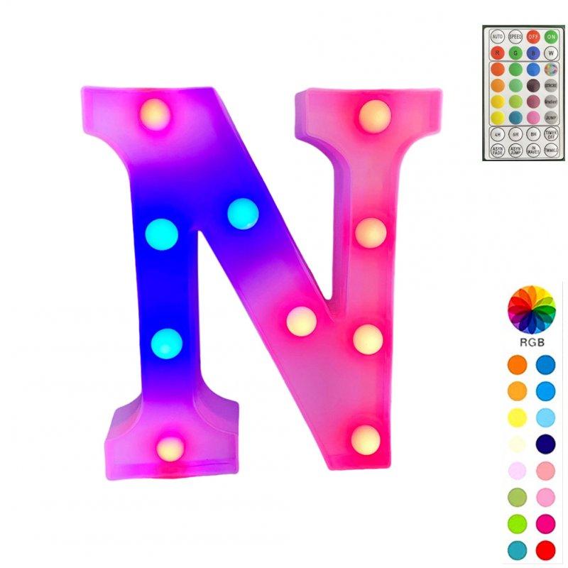 Special LED Lights |   Wholesale LED Letter Lights With Remote Control 16-color Luminous Letter Lamp Bar Sign Night Light For Wedding Party Christmas Decor N LED Lighting N