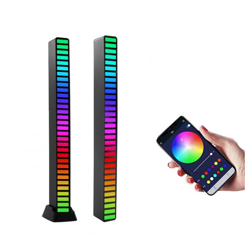 Special LED Lights |   Wholesale Led Rgb Music Sound Light Bar Bluetooth-compatible App Control Adjustable Brightness Music Rhythm Night Lights charging black LED Lighting Charging black