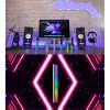 Special LED Lights |   Wholesale Metal Led Symphony Rhythm  Light Rgb Sound Control Atmosphere Strip Lamp Stress Relief Desktop Party Decoration (usb Charging) Black rechargeable LED Lighting Black rechargeable