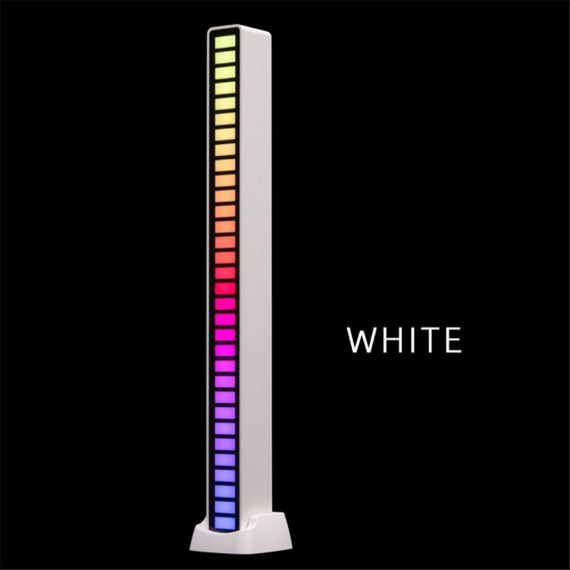 Special LED Lights |   Wholesale Metal Led Symphony Rhythm  Light Rgb Sound Control Atmosphere Strip Lamp Stress Relief Desktop Party Decoration (usb Charging) White rechargeable LED Lighting Special LED Lights