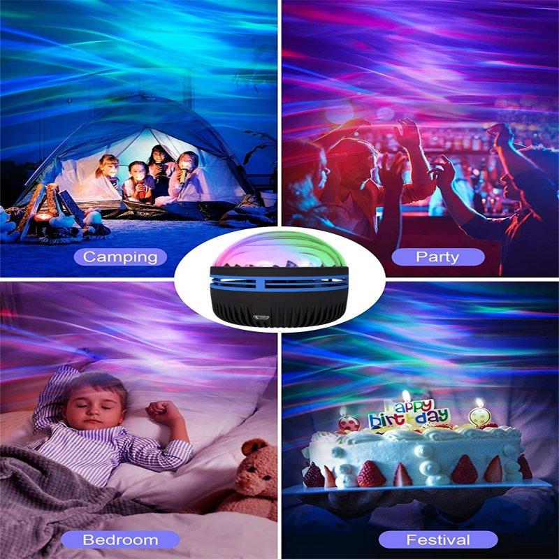 Special LED Lights |   Wholesale Northern Lights Projection Lamp Eye Protection Festival Christmas Night Lights Water Ripple Rechargeable LED Lighting Special LED Lights