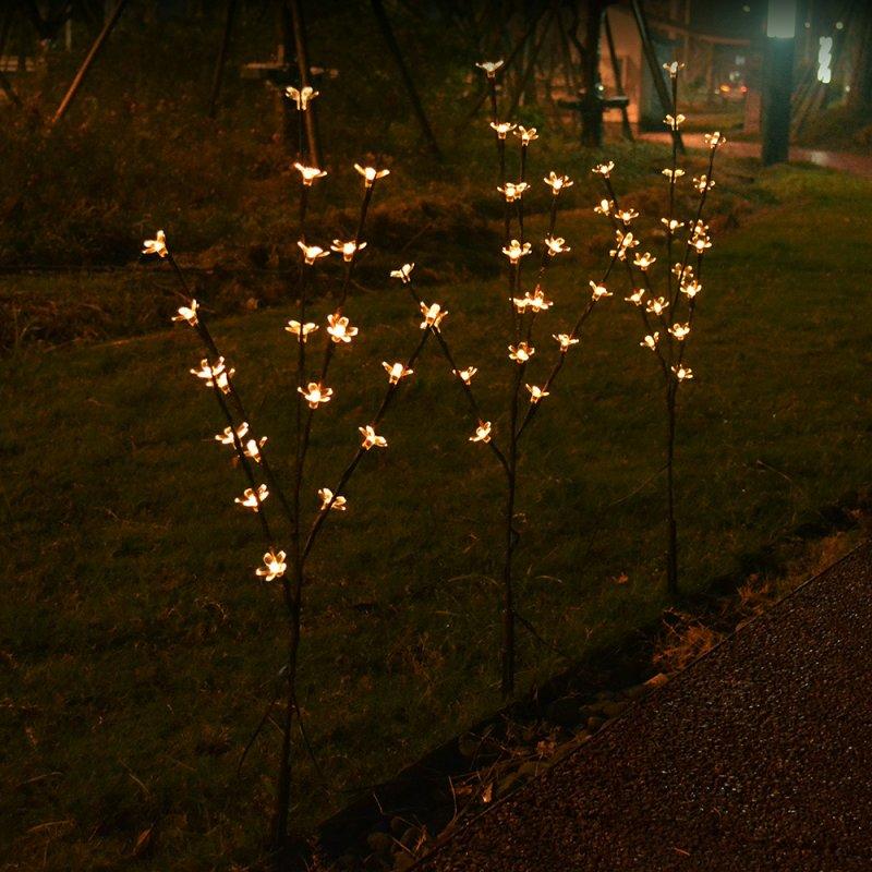 Solar Lights |   Wholesale 3 in 1 Solar Lamp Cherry Tree Shape LED Decoration Garden Lawn Light color LED Lighting Color