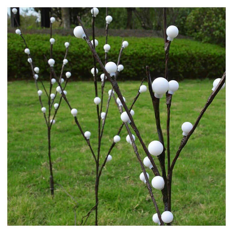 Solar Lights |   Wholesale LED 3 in 1 Solar Waterproof Tree Branch Shape Ball Light Decor Lamp for Wedding Party Festival warm light LED Lighting Solar Lights