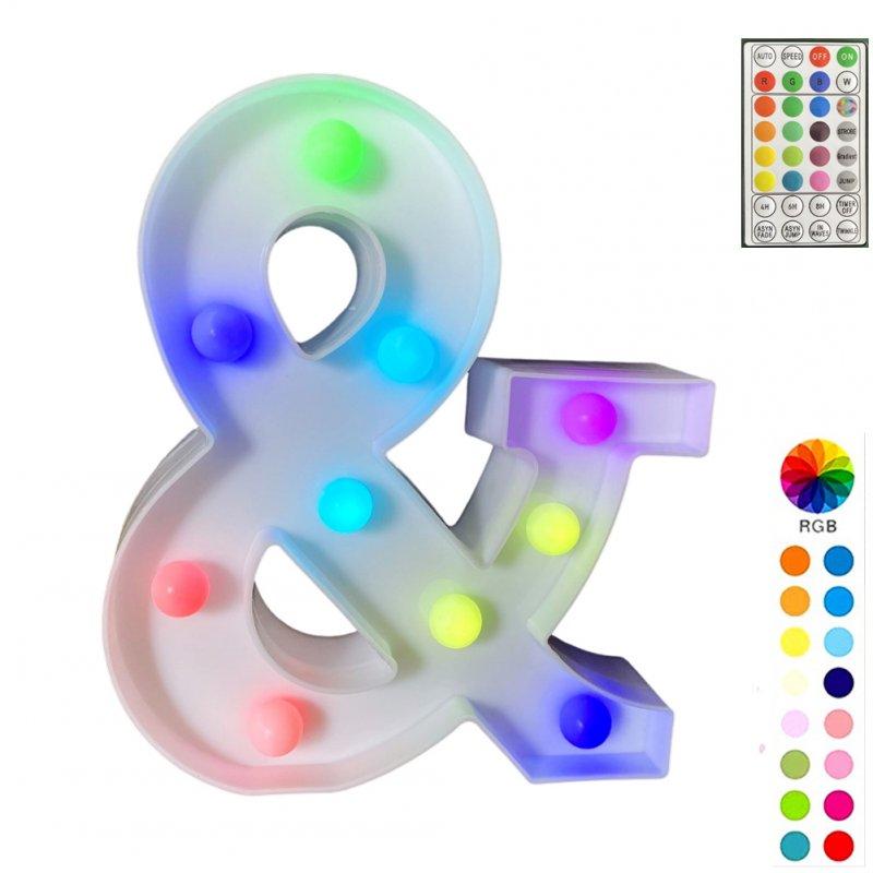 Special LED Lights |   Wholesale LED Letter Lights With Remote Control 16-color Luminous Letter Lamp Bar Sign Night Light For Wedding Party Christmas Decor & LED Lighting Special LED Lights