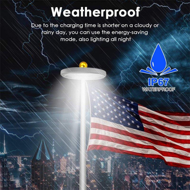 Solar Lights |   Wholesale 128led Solar Flagpole Light Built-in 2600mah Battery Energy Saving High Brightness Outdoor Flag Pole Lamp LED Lighting 128LED Flagpole Light