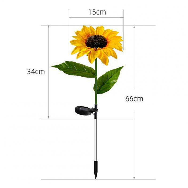 Solar Lights |   Wholesale 1pc/2pcs LED Solar Sunflowers Lights IP65 Waterproof Automatic On/off Garden Lights For Yard Patio Garden Pathway Porch Decor 2 pcs 2 heads LED Lighting 2 pcs 2 heads