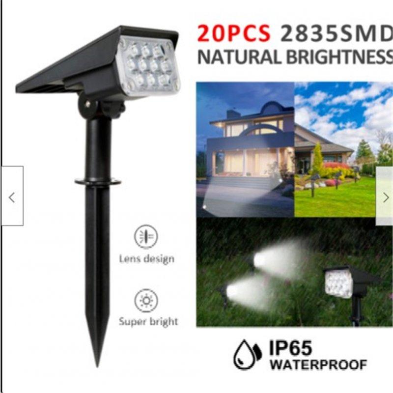 Solar Lights |   Wholesale 20 Led Solar Spotlights Outdoor Waterproof Energy Saving Landscape Light Garden Pathway Wall Lamp 20 lamp beads white 6000K LED Lighting 20 lamp beads white 6000K