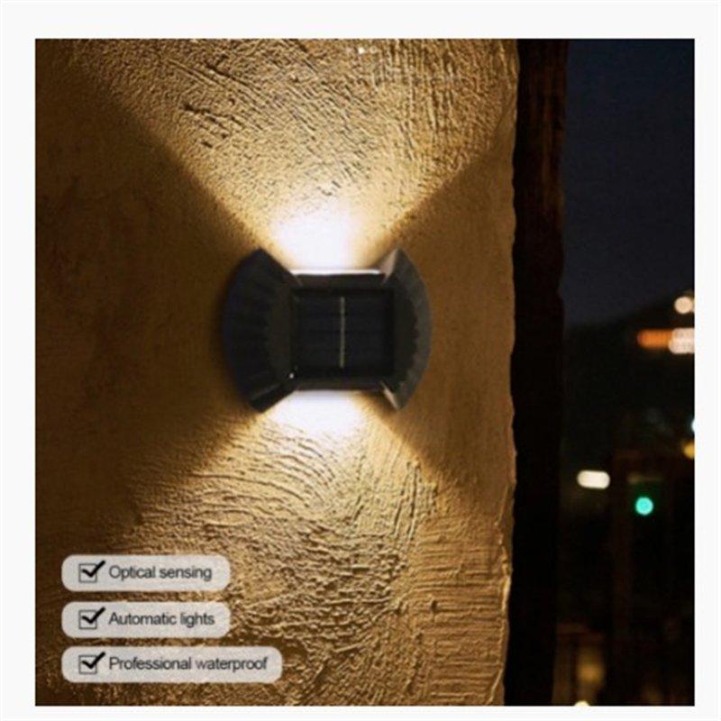 Solar Lights |   Wholesale 4pcs Led Outdoor Solar Lamp Intelligent Sensor Waterproof Automatic Garden Decorative Light Wall Lamp 2LED [white light] LED Lighting 2LED [white light]