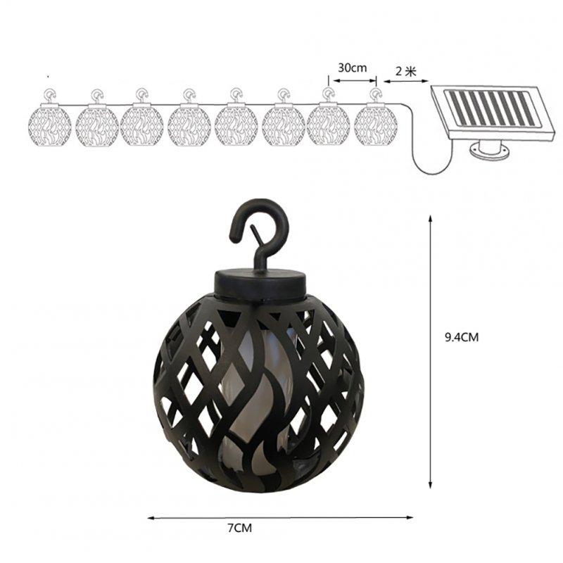 Solar Lights |   Wholesale Outdoor Solar String Lights With Flickering Flame Waterproof Hanging Globe Decorative Lights For Garden Backyard String Light LED Lighting Solar Lights