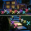 Solar Lights |   Wholesale Solar 5 Heads Rose Lamp Outdoor Waterproof Simulation Rose Flower Lawn Decorative Lamp For Garden Yard Patio Decoration pink LED Lighting Pink