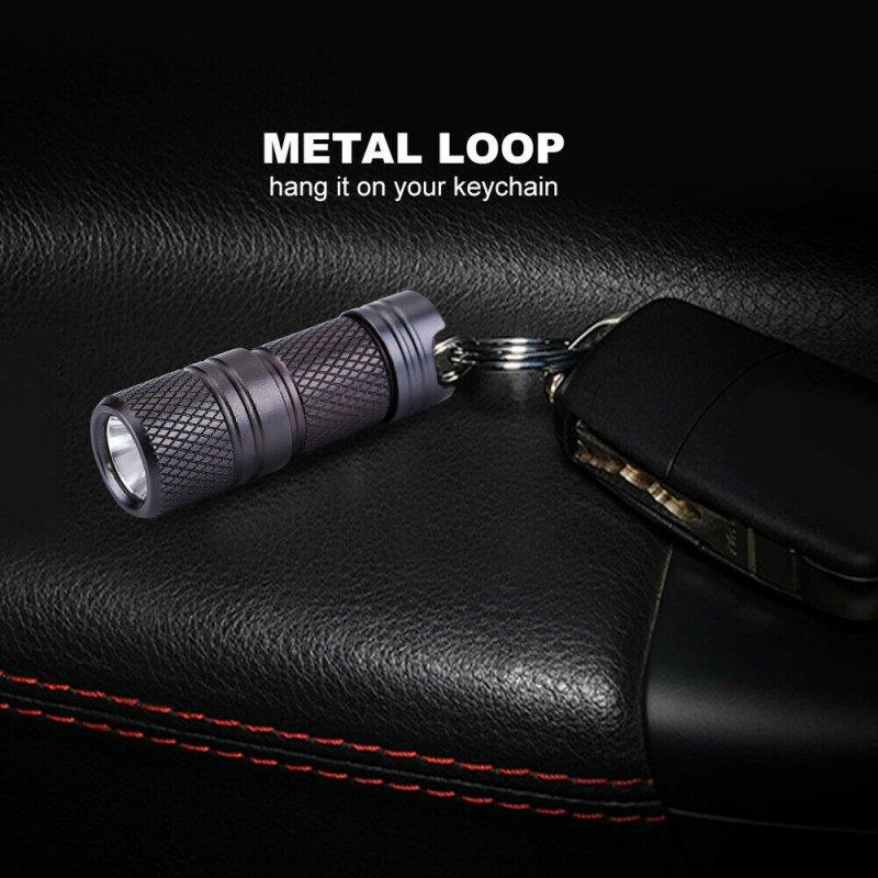 LED Flashlights |   Wholesale Aluminum Alloy Rechargeable Mini  Flashlight, 100 Lumens Usb Powered Keychain Torch Light, Outdoor Emergency Lighting Lamp Black LED Flashlights Black