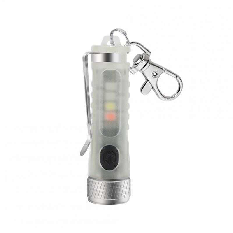 LED Flashlights |   Wholesale Led Mini Keychain Flashlight Super Bright Usb-c Fast Charging Portable Multifunctional Torch With Clip Fluorescent white LED Flashlights Fluorescent white