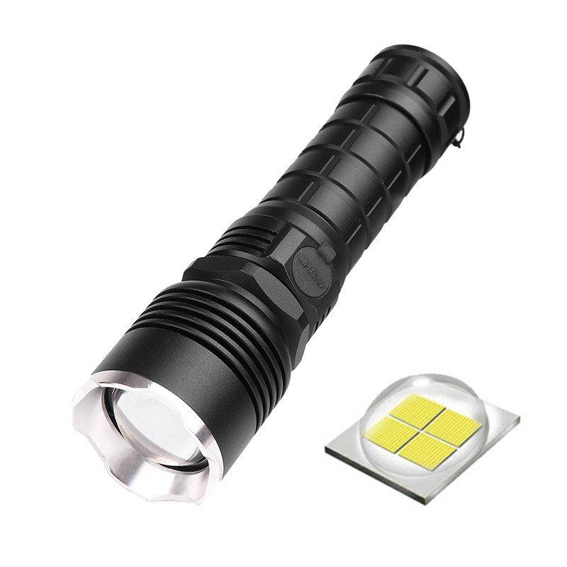 LED Flashlights |   Wholesale LED Portable Outdoor Camping Flashlight with Low Power Reminder Function black_Model P515-1 LED Flashlights Black + Model P515-1