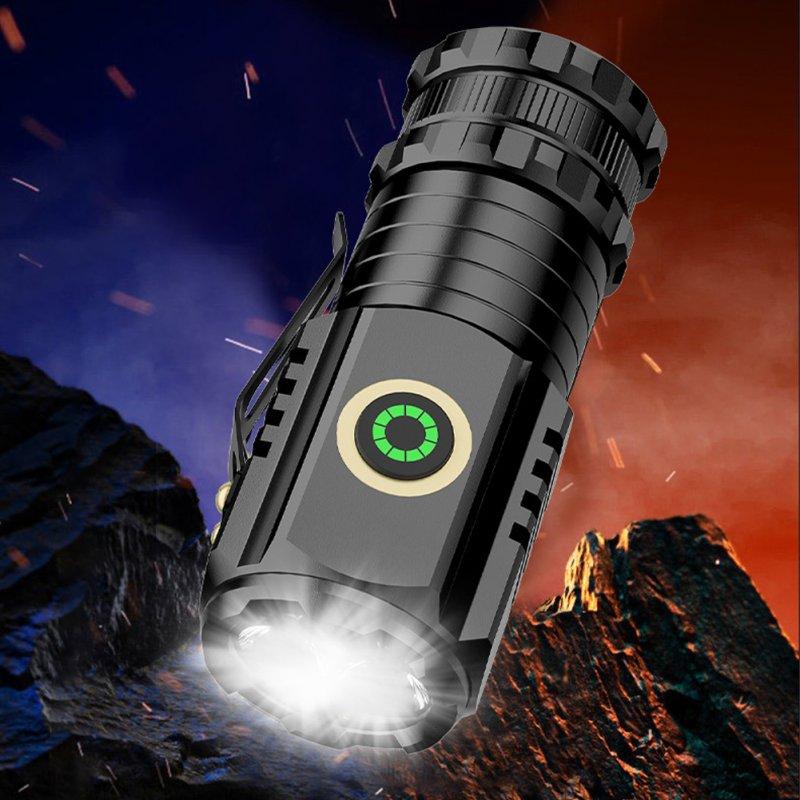 LED Flashlights |   Wholesale Portable Mini LED Mini Flashlight With Clip Super Bright Strong Light Aluminum Alloy Outdoor Emergency Lighting Tool (8 x 3CM) Non-magnetic (no batteries) LED Flashlights LED Flashlights