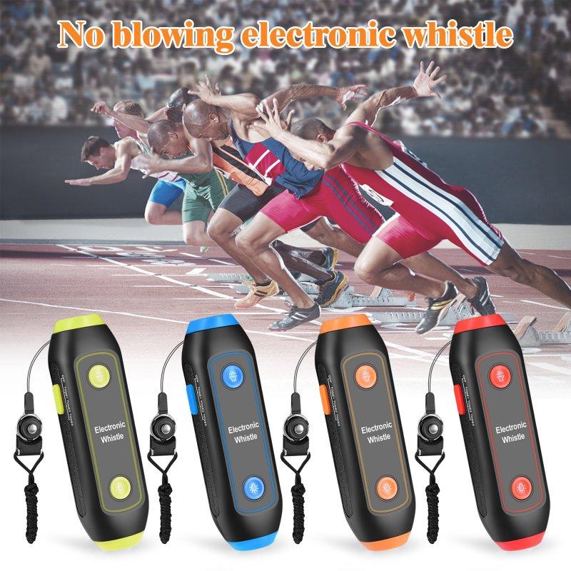 LED Flashlights |   Wholesale Referee Electronic Whistle with SOS Light Flashlight for Game Safety Whistle with Lanyard for Camping Hiking Blue LED Flashlights Blue + Without battery