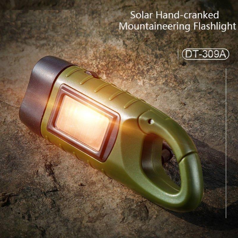 LED Flashlights |   Wholesale Solar Hand Press Crank Flashlight Portable Multi-function Rechargeable Ergonomic Design Torch Camping Lamp black LED Lighting Black