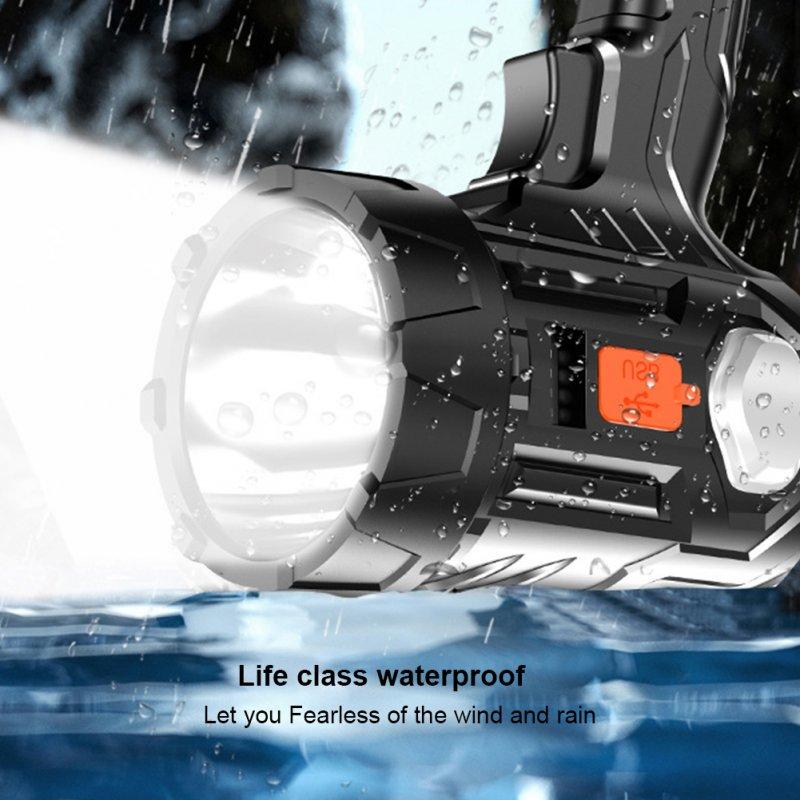 LED Flashlights |   Wholesale W5114 Solar Led Searchlight Outdoor Portable Handheld Lantern Flashlight Torch Camping Light Power Bank without bracket LED Flashlights [without bracket]