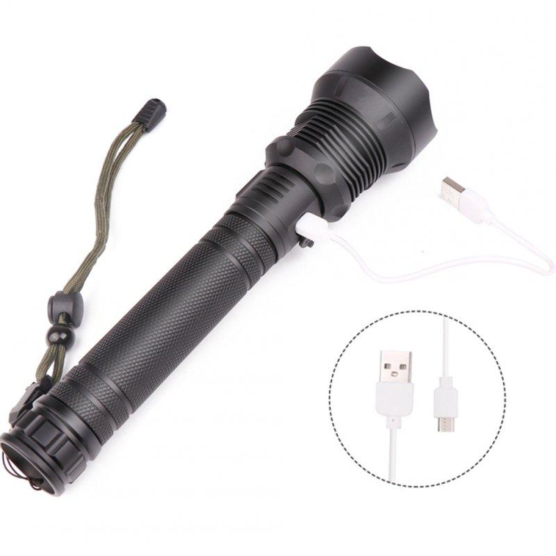 LED Flashlights |   Wholesale XHP70 Zoomable Focus LED Flashlight High Brightness Battery Display Torch with 2 Batteries Charger 2×26650 battery LED Flashlights 2x26650 battery + 2 batteries + charger