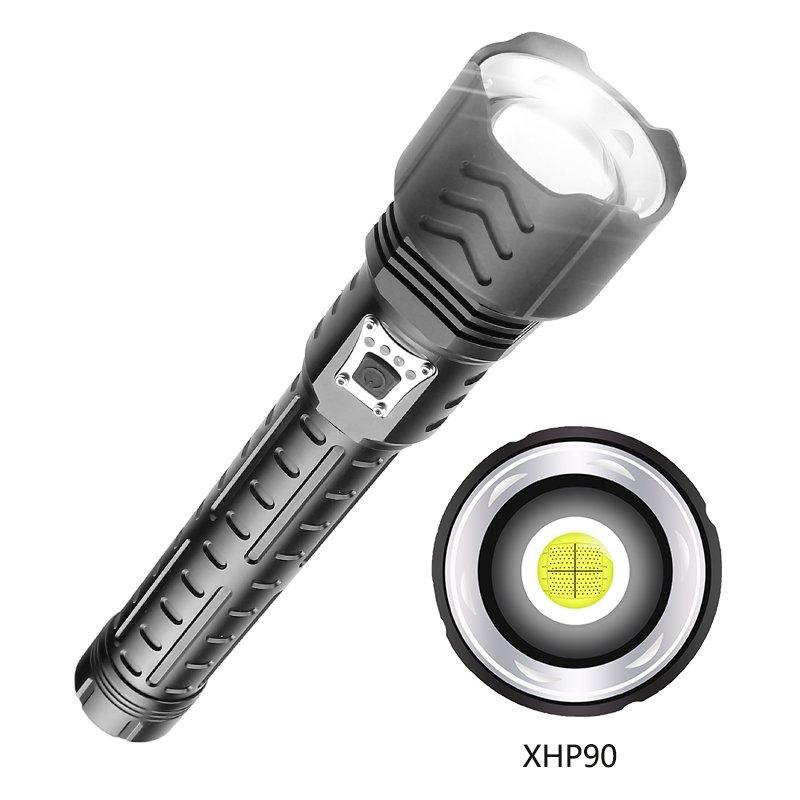 LED Flashlights |   Wholesale XHP90 LED Flashlight Waterproof Zoom Torch USB Charging Camping Lamp 1679A LED Flashlights 1679A + Long